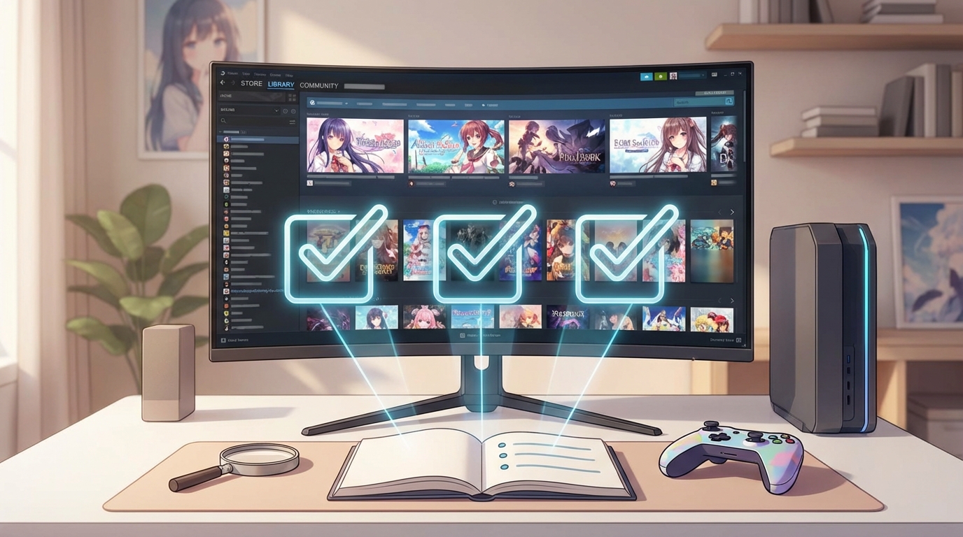 失敗しないSteamギャルゲーの選び方｜3つのチェックポイント