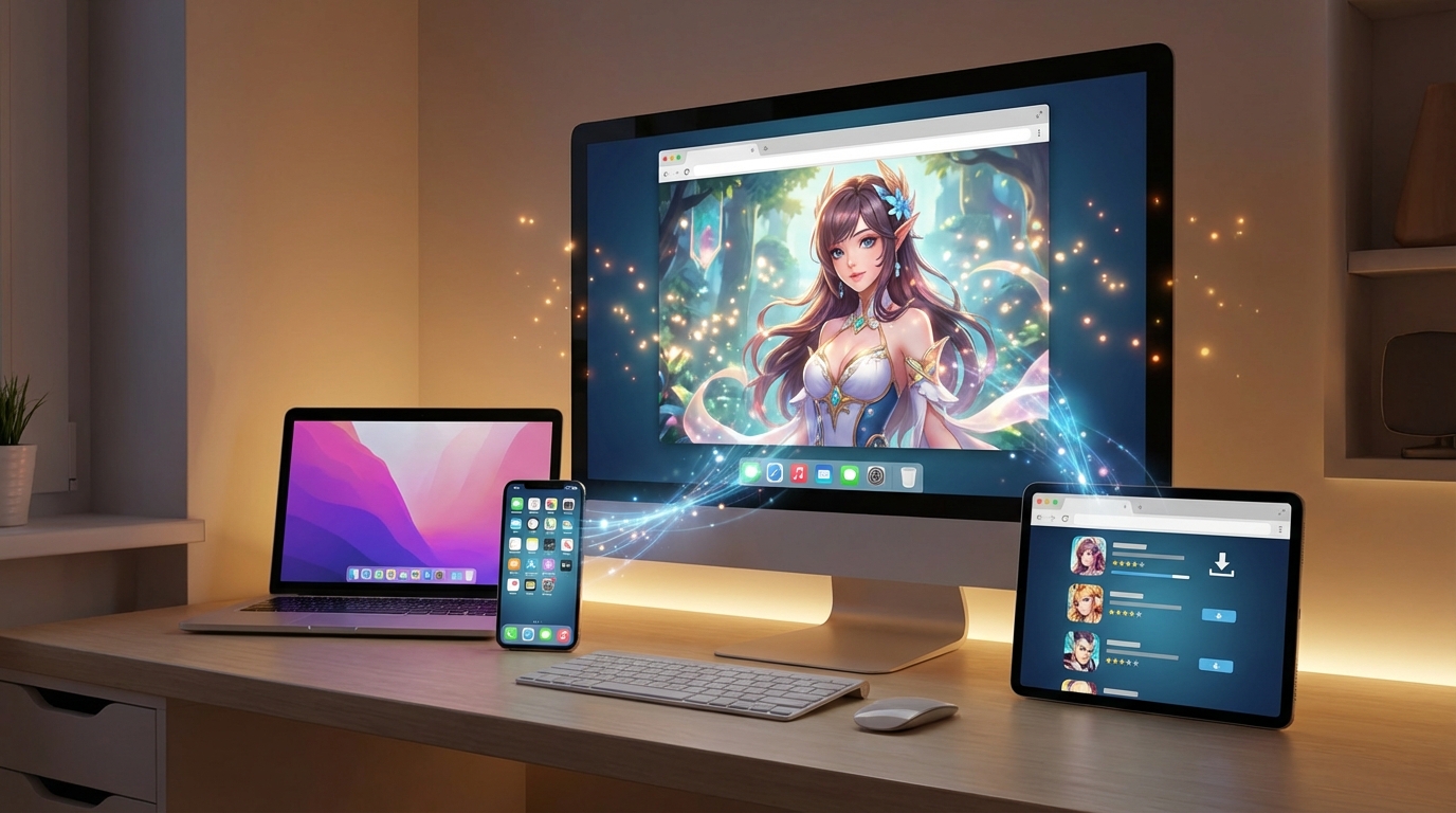 美少女ブラウザゲームとは？アプリ版・DL版との違い