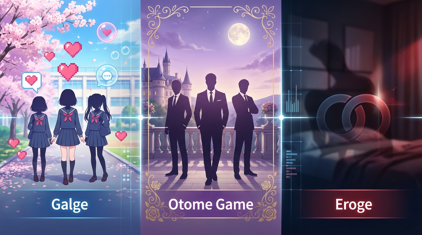 ギャルゲー・乙女ゲーム・エロゲーとの違い【比較表付き】