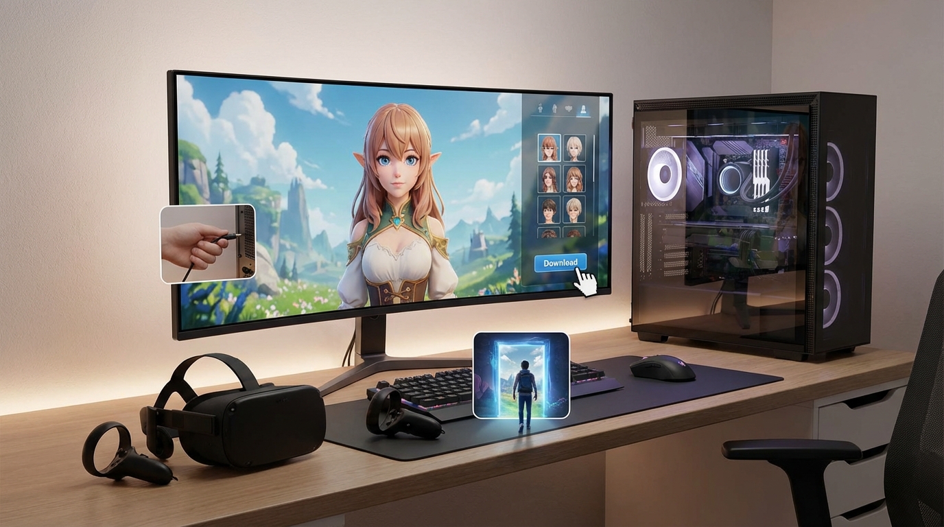 3D美少女ゲームの始め方【初心者向け3ステップ】