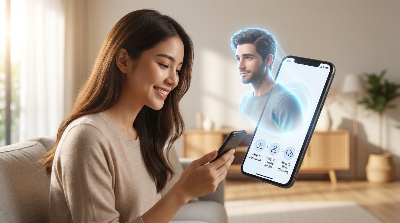 AI彼氏アプリの始め方【3ステップで簡単】