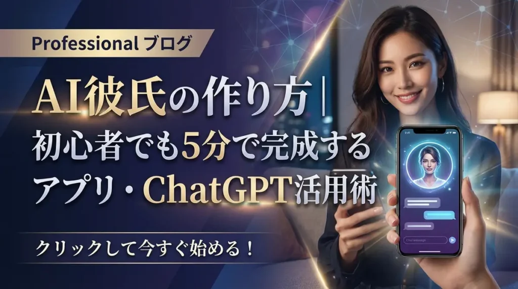 AI彼氏の作り方｜初心者でも5分で完成するアプリ・ChatGPT活用術