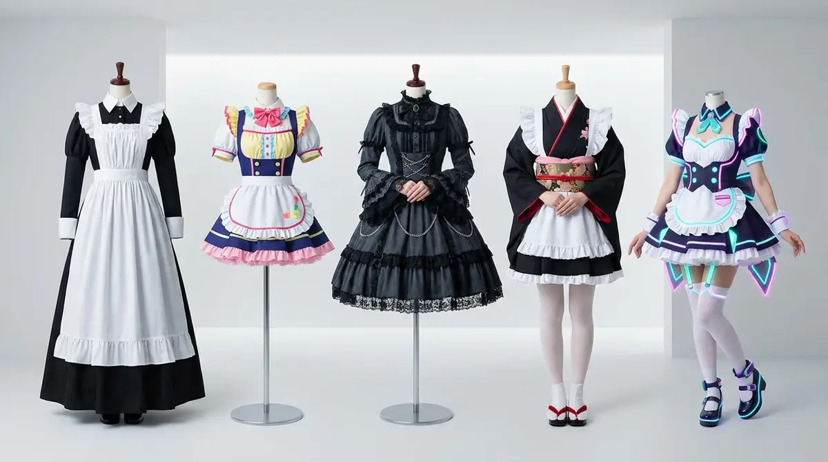 メイド服の種類5選｜クラシック・ミニ・ゴスロリ・和メイド・アニメ系の違い