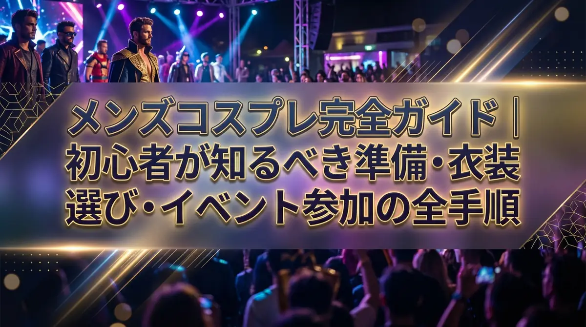 メンズコスプレ完全ガイド｜初心者が知るべき準備・衣装選び・イベント参加の全手順