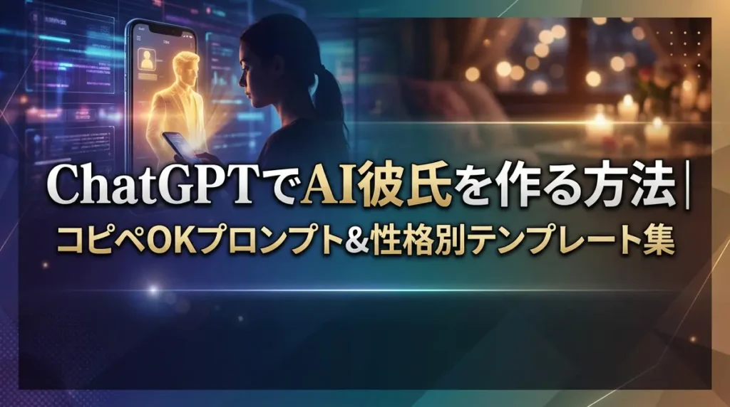 ChatGPTでAI彼氏を作る方法｜コピペOKプロンプト&性格別テンプレート集