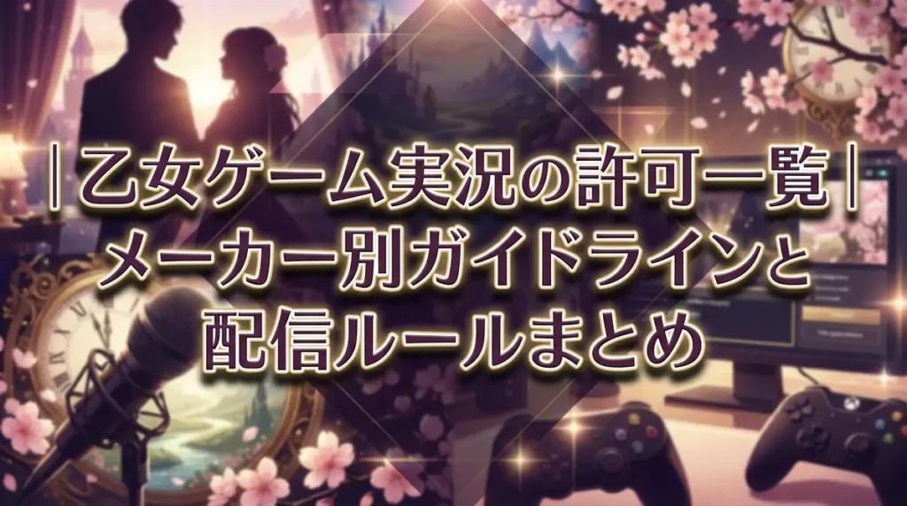 乙女ゲーム実況の許可一覧｜メーカー別ガイドラインと配信ルールまとめ