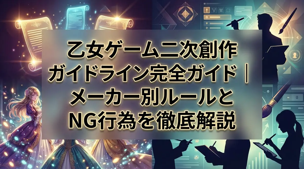 乙女ゲーム二次創作ガイドライン完全ガイド｜メーカー別ルールとNG行為を徹底解説