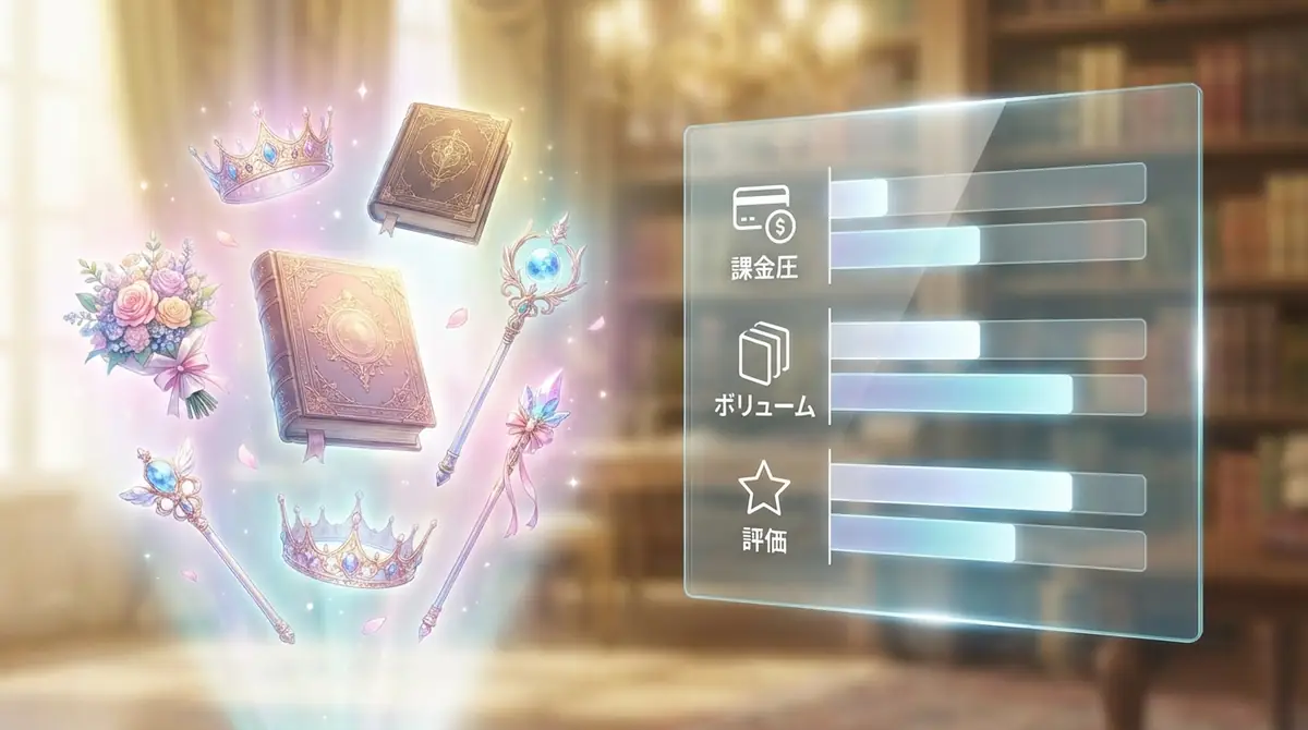 課金なし乙女ゲーム比較表｜課金圧・ボリューム・評価を一目でチェック